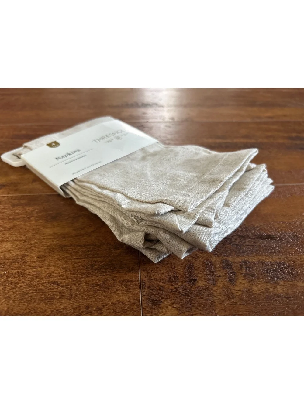 Threshold Set of 4 Beige Linen Napkins